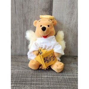 Vintage Winnie the Pooh Mini Bean Bag Choir Angel Halo Wings 8” Christmas Plush